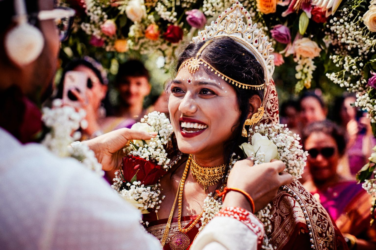 Traditional Indian wedding ceremony pavilion at Radhadesh, Château de Petite Somme, Belgian Ardennes, Domaine de Radhadesh